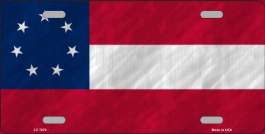 Stars & Bars License Plate