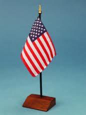Walnut Base For Miniature Flags