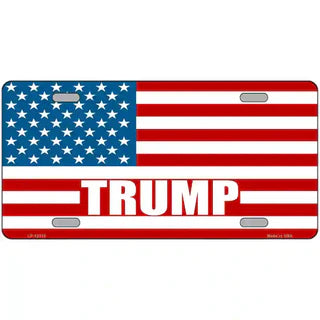 Trump American Flag License Plate