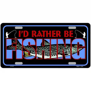 I'd Rather Be Fishing License Plate