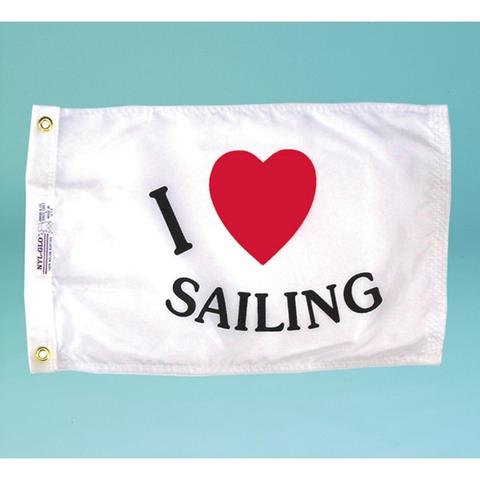 I Love Sailing Flag